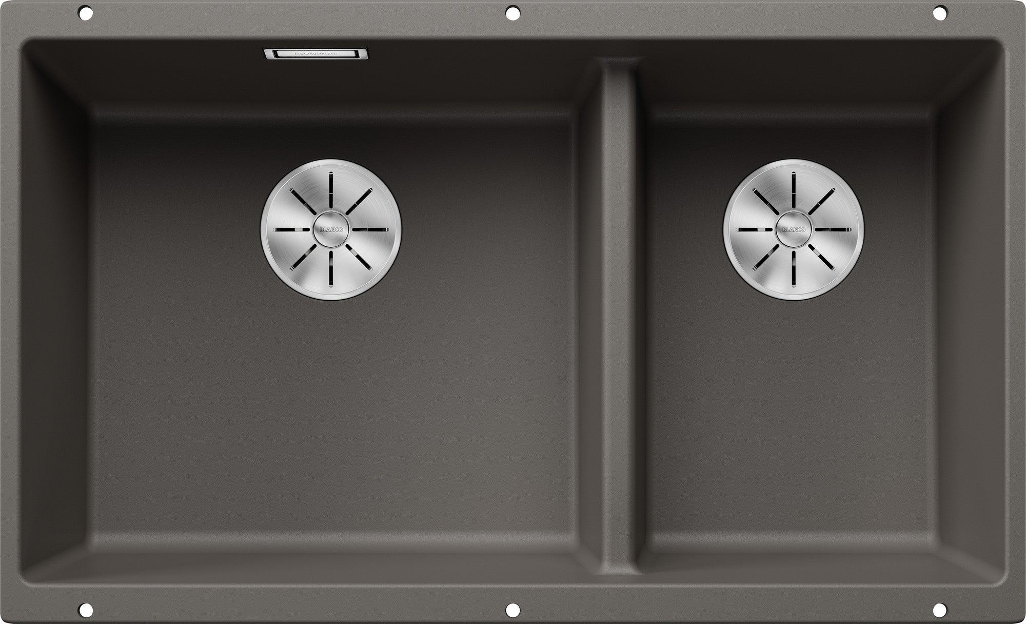 Chiuveta de bucatarie Subline 527350, silgranit gri vulcan, 755 x 460 mm, Blanco